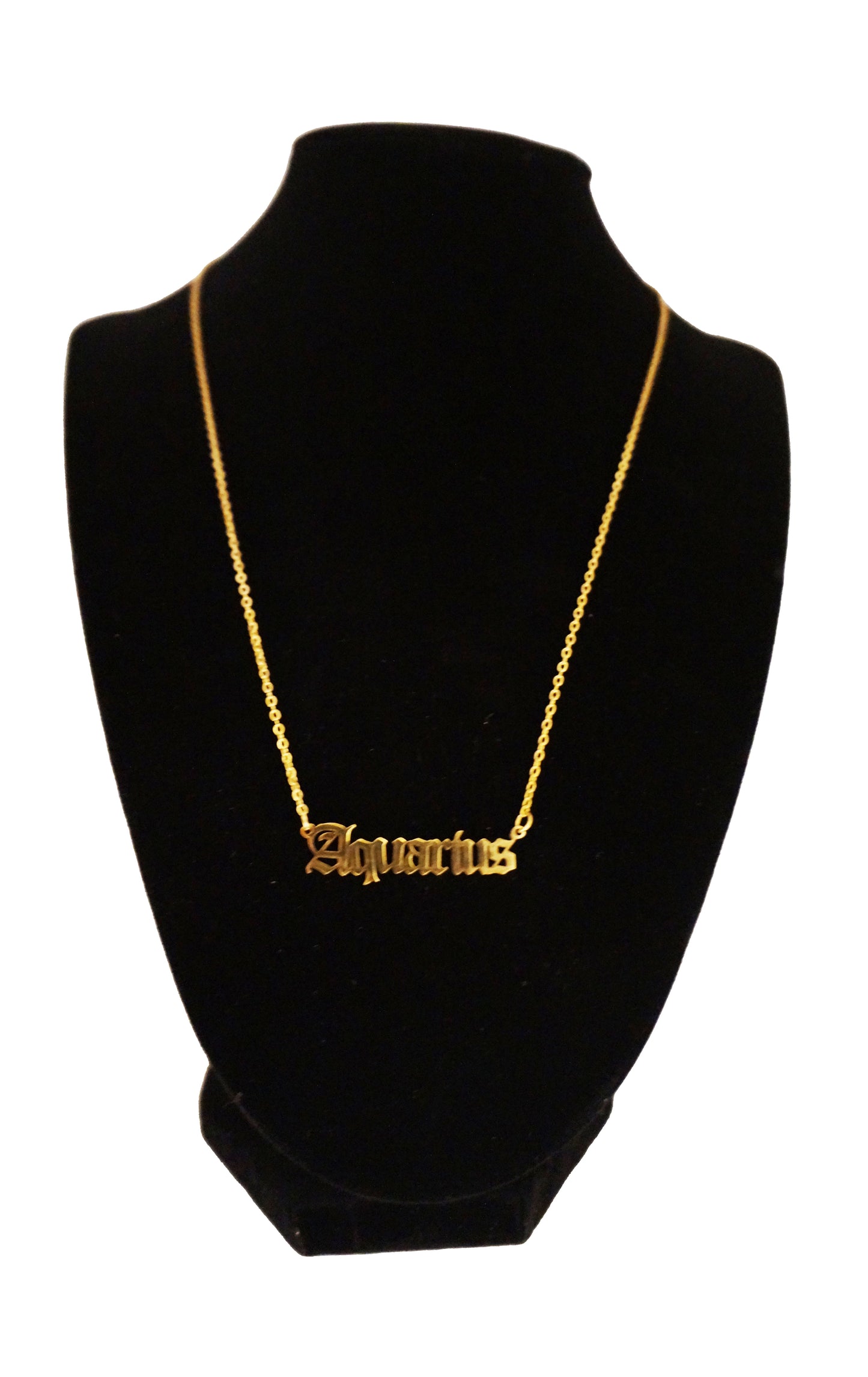 Zodiac Necklaces Old English Letters