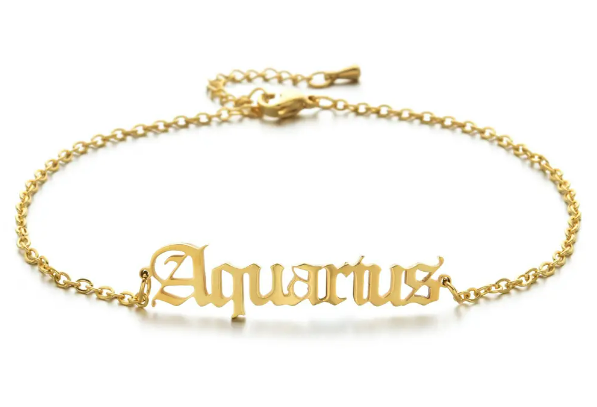 Stainless Steel Zodiac Sign Anklets for women.