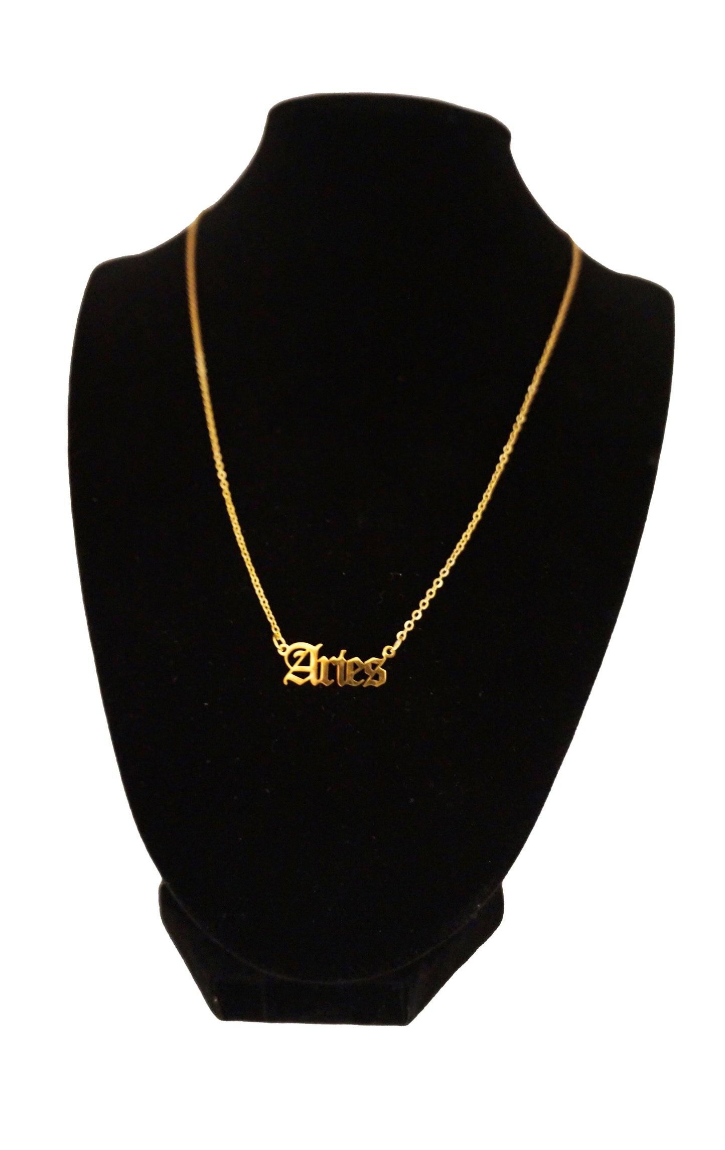 Zodiac Necklaces Old English Letters