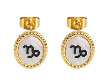 Zodiac Sign Stud Earrings