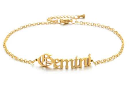 Stainless Steel Zodiac Sign Anklets for women.