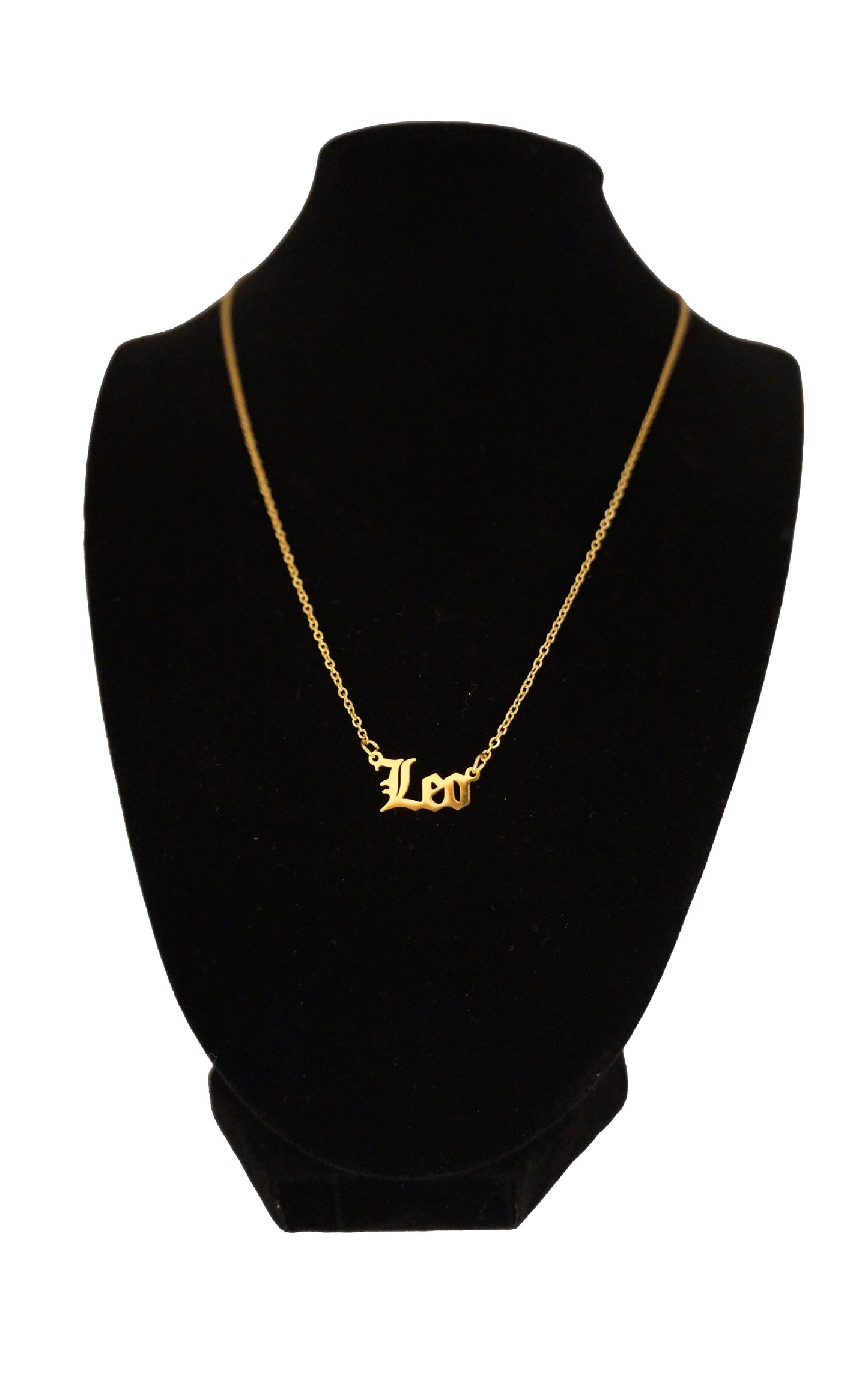 Zodiac Necklaces Old English Letters