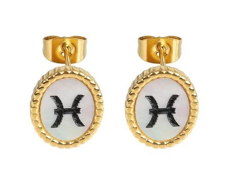 Zodiac Sign Stud Earrings