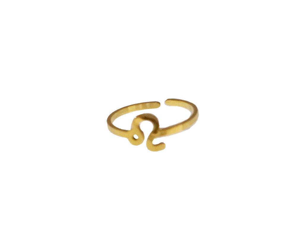 Zodiac Sign Open Ring