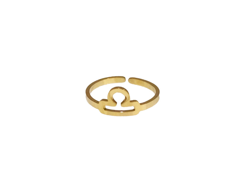 Zodiac Sign Open Ring