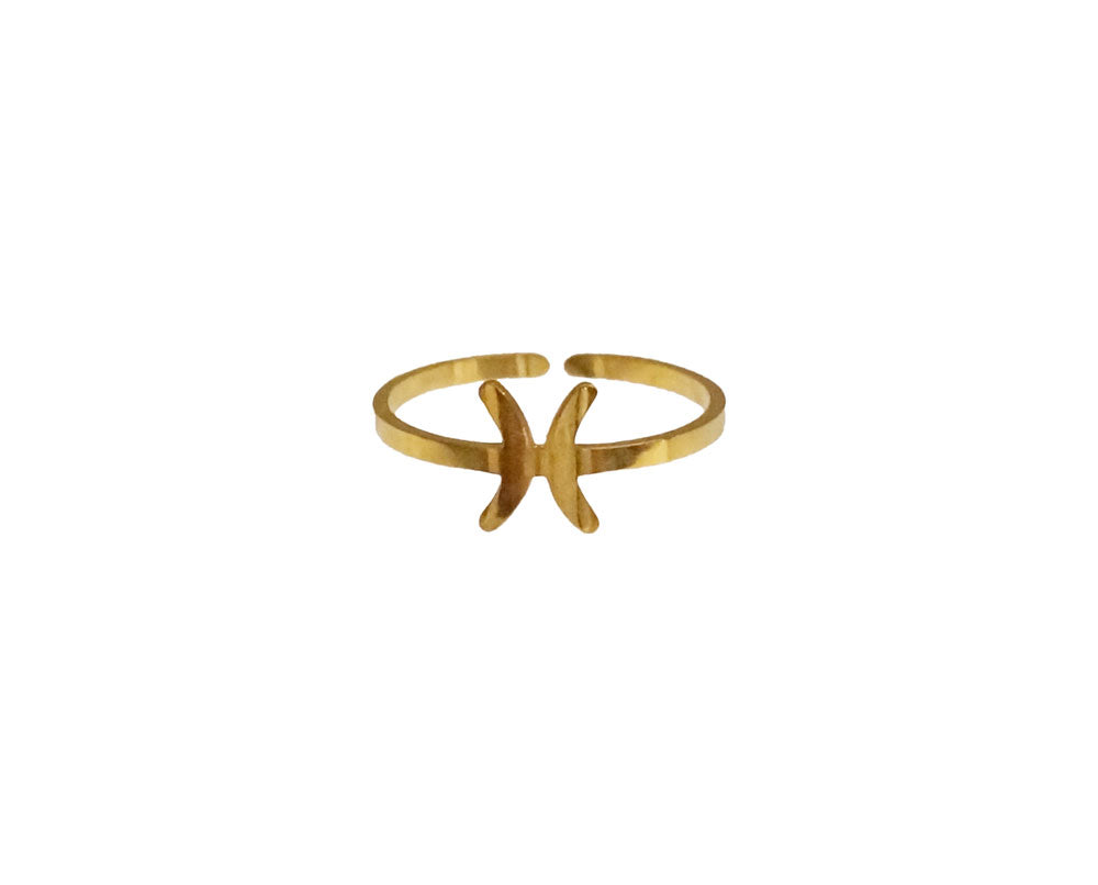 Zodiac Sign Open Ring