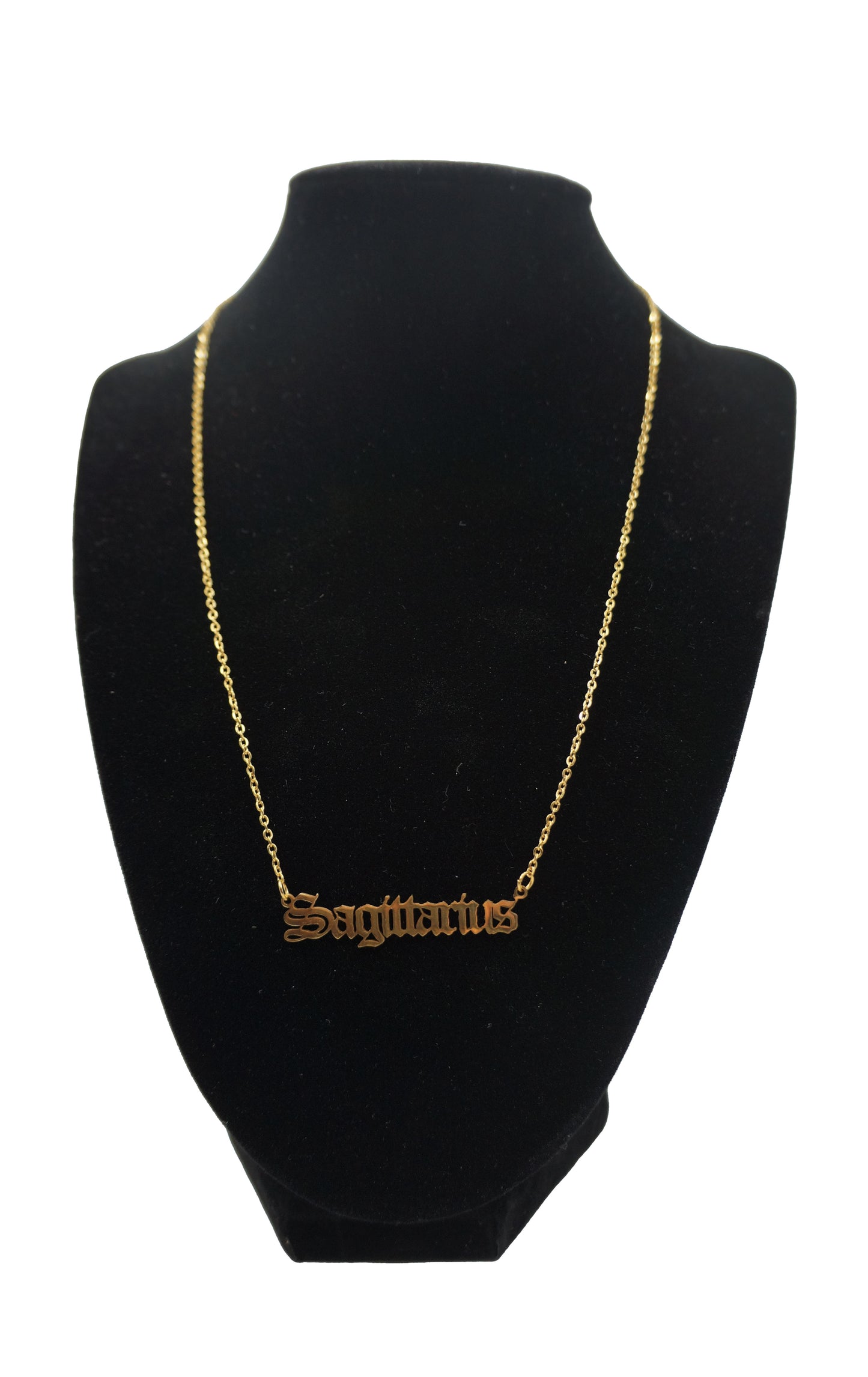 Zodiac Necklaces Old English Letters