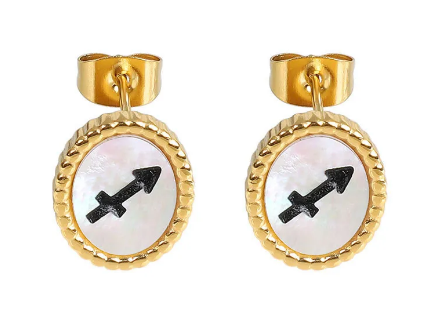 Zodiac Sign Stud Earrings