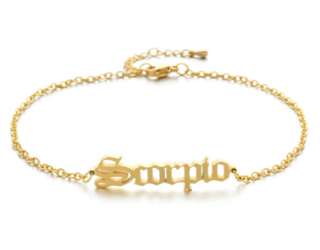 Stainless Steel Zodiac Sign Anklets for women.