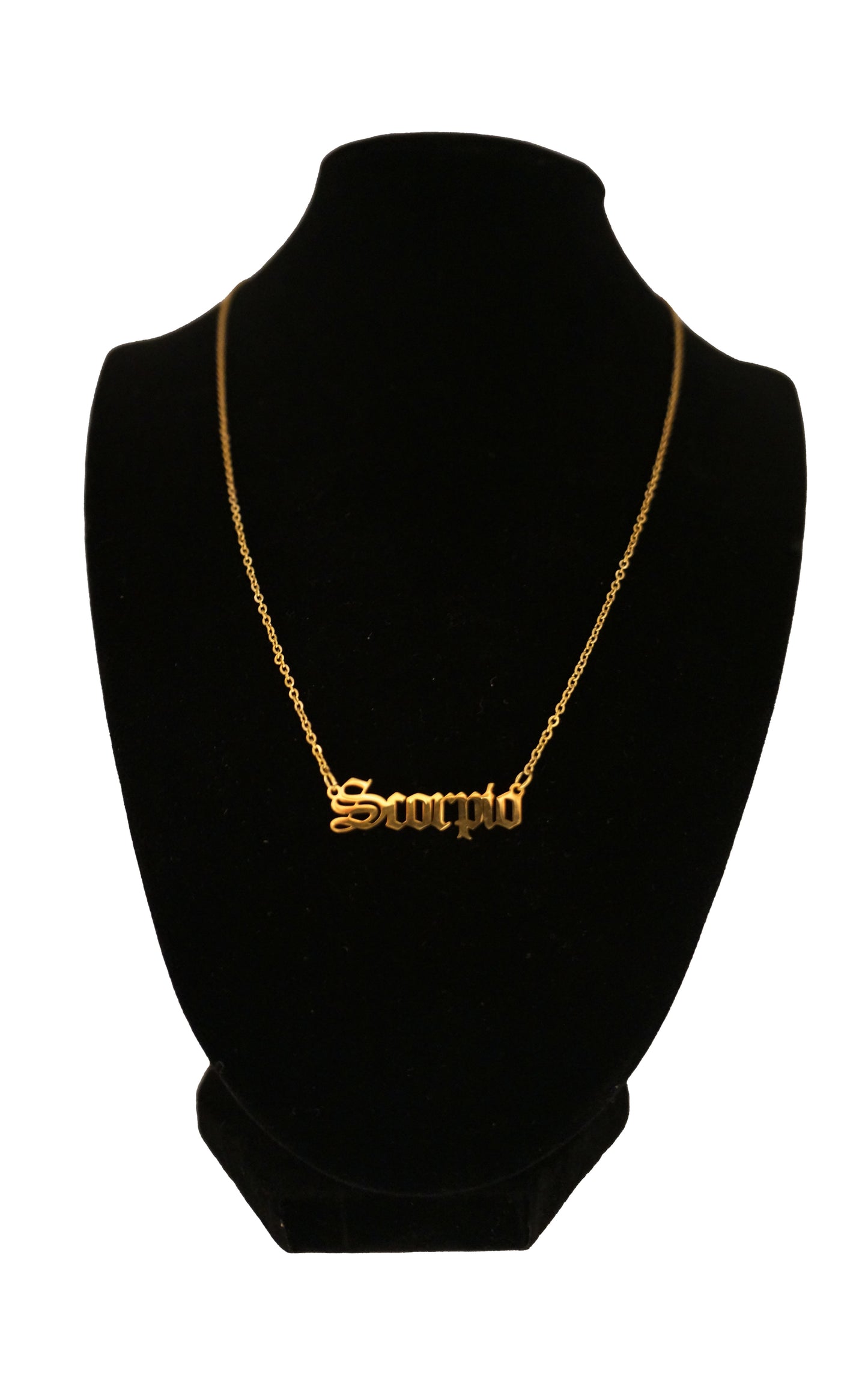 Zodiac Necklaces Old English Letters