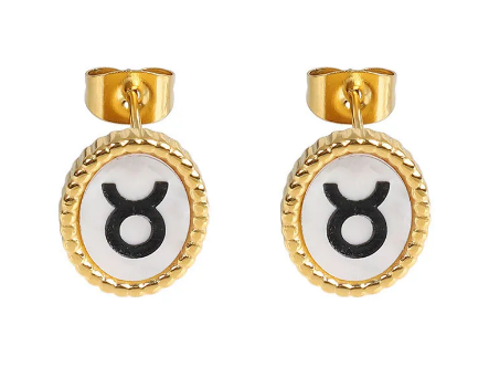 Zodiac Sign Stud Earrings